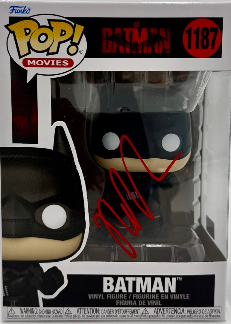 Robert Pattinson Signed Funko Pop #1187 (Batman) - Celebrity Authentics